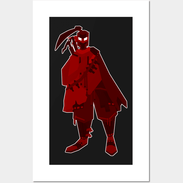 Red ninja Wall Art by Atzon